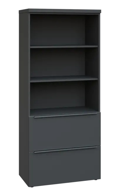 SIN 5 - 82ZN kancelářská skříň, 2-zásuvková/nika, 1820x800x400, antracit